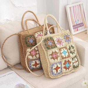 Sac bandoulière bohème crochet ajouré plage